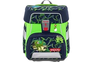 Step by Step Neon Pull-Over für Space Schulranzen, grün, Reflektorüberzug mit Leuchteffekt für mehr Sichtbarkeit, einfache Anbringung