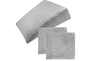 Wesiti Wedge Pillow Case for Bed Wedge Pillow Fits Wedges Up for Home Sleeping Accessories (Grey, 25" x 24" x 12")