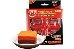 BAILINHOU Assaisonnement authentique pour fondue chinoise, 200g, Haorenjia Sichuan, sauce pour bouillon épicé de la province du Sichuan, Chine.