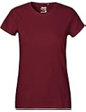 "Green CatLadies Classic T-Shirt, 100% organic cotton. Fairtrade, Oeko-Tex and Ecolabel certified, textile color: Bordeaux, size: XS
