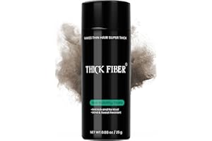 THICK FIBER Hair Fibres (Pack of 1 MEDIUM BROWN) | Hair Powder for Thinning Hair 25g Bottle | Make Thin Hair Look Thicker in Seconds | Hair Thickener For Women & Men