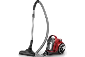 Bosch Série 2 Aspirateur sans sac BGC05AAA2 – Aspirateur au format ultra compact et poids léger, avec filtre hygiénique lavable et haute performance d’aspiration – Couleur : Rouge