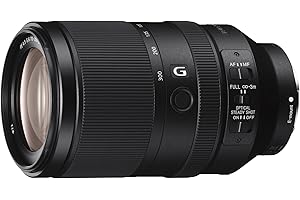 Sony SEL-70300G G Tele-Zoom Objektiv (70-300 mm, F4.5-5.6, OSS, Vollformat, geeignet für A7, A6000, A5100, A5000 und Nex Serien, E-Mount) schwarz