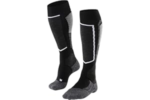 FALKE Herren SK2 Skisocken mittelstarke Polsterung antiblasen warm Skistrümpfe lang zum Skifahren atmungsaktive schnelltrocknende klimaregulierende geruchshemmende Wolle Funktionsmaterial 1 Paar