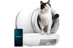 Cecotec Arenero Automático Compacto con Autolimpieza Pumba 7000 CleanKitty Compact Connected. Capacidad 65L, Triple Sistema de Desodorización, Control por WiFi, Silencioso, Sensor de Infrarrojos