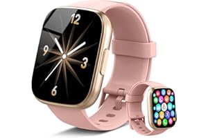 POOUNUR Reloj Inteligente Hombre Mujer con Llamadas Bluetooth, 1.95" Smartwatch Hombre con Pulsómetro/Monitor de Sueño/Podómetro, 110+ Modos Deportivos Smart Watch,IP68 Pulsera Actividad para Android iOS Rosa