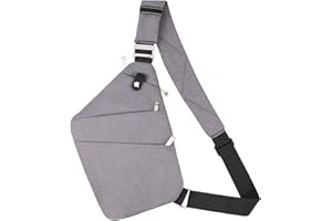 BROADREAM Multi-Pocket Brusttasche Sling Bag Umhängetasche Herren,Anti-Diebstahl Chest Crossbody Bag, Schultertasche Herren Klein die Freien Reisen Wandern Joggen