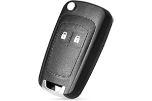 Heart Horse Coque de clé de Voiture à 2 Boutons Coque Clé pour Compatible avec Opel Bu-ick Astra J Insignia A Meriva B Zafira C Mokka Chev-rolet Orlando Aveo - (avec Lame) 1 pièce.