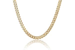 RWQIAN Collana Cubana per Uomo 4.5mm/6mm/9mm Argento Acciaio Inossidabile Catena a maglia Ragazzi Catena a maglia Gioielli Cubani Catena Hip-Hop Lunghezza 46-61CM