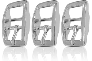 Ganzoo Gürtelschnalle aus Metall, 3 Stück im Set, Gürtelschnallen für Damen und Herren, Buckle, 20 mm Schlitzmaß, Dornschliesse, Belt, auch für Biothane Adapter (Silber)