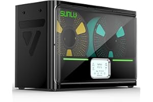 SUNLU Ufficiale Essiccatore Filamento 3D S4, 2024 Nuova 4-Bobine Scatola Asciutta per Filamento Stampante 3D, Potenziato Controllo Auto dell'umidità/Riscaldamento Rapido/Equilibrio Temperatura, Nero
