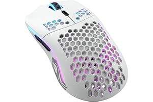Glorious Gaming Model O Wireless Gaming Mouse - Superlight, 69g Honeycomb Design, RGB, Ambidextrous, Lag Free 2.4GHz Wireless, Up To 71 Hours Battery - Matte White