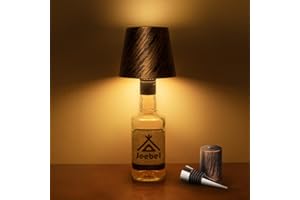 Jeebel Lampe de Bouteille LED Dimmable Rechargeable Lumière de Bouteille Sans Fil en Métal avec Contrôle Tactile/ 5200mAh/ IP54, Abat Jour de Bouteille Portable pour Intérieur Extérieur Salon Jardin