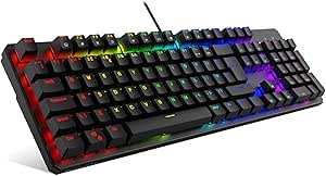 TECWARE Phantom RGB 105 UK Layout (QWERTY) Mechanical Keyboard, BROWN Switch