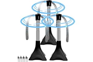 CATGIFF 3 Stück Fliegen Fliegenabwehr, Einziehbar und faltbar und Aufhängbar Fliegenwedler für den Tisch, Tragbarer Mückenschutz Mückenschutz Ventilator für Fliegenventilator zum Fliegen Verscheuchen