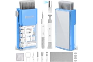 ORDILEND Juego de Limpieza de Teclado, Todo en 1 Kit de Limpiador de Pantalla para teléfono móvil iPhone Pro, Limpiador de Teclado con Cepillo, Limpiador de Teclado para Tableta, Ordenador, Monitor de PC,