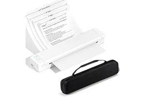 Itari Mobiler Drucker, Bluetooth Drucker Klein A4 - Upgraded 300DPI Handy Tragbarer Drucker Ohne Patronen für unterwegs und Reise, Unterstützt Mehreren Größen Normales Papier und Thermopapier
