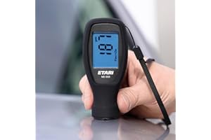 ETARI® MD 888 Auto Lackschichtenmessgerät mit Sensor aus verschleißfestem Rubin, erkennt verzinkte Teile und metallisch-magnetische Spachtelmasse, vollautomatisch, intuitiv, ohne Tasten