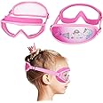 RUIGAO Kids Swim Goggles Age 4-7, Toddler Goggles No Tangle, Child Swimming Mask/Bungee Strap/Soft Band