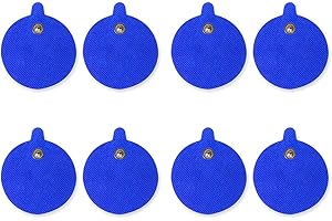 Med-Fit RC360 TENS Electrodes - 60mm Round Stud Replacement Electrode Pads Fit All Medfit Painless TENS Models – Pack of 8 TENS Pads in Total