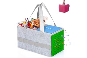Pystuvo Bag for Toniebox Starter Set and Accessories Storage Bag,Travel Carrying Bag with Handle,Audio Player Felt Cloth Musical Toy Folding Bag, for Kids Carry Bag for Toniebox,Green