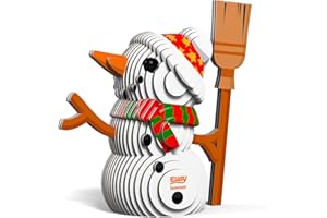 EUGY 056 Muñeco de Nieve. Eco-Friendly 3D Paper Puzzle Edición Navidad