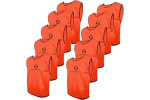 ‎SPORTACULAR GEAR Sportacular Gear 10er Set Trainingsleibchen in versch. Farben und Größen I Markierungshemden, Hemdchen, Trainingstrikot I Leibchen für Fußball, Handball, Basketball Training I Junioren, Senioren, Damen, Herren, Kinder