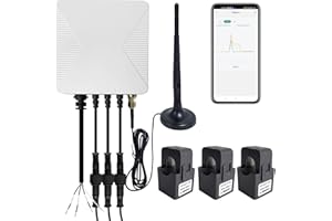 OWON 1 or 3 Phase Tuya Wi-Fi Bi-Directional Energy Monitor,Smart Home Power Monitor with 3 * 200A Clamp, Track Electricity in Real Time, Solar/Net Metering