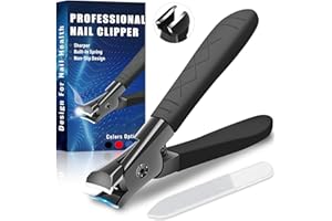 BLESWIN Obcinacz do grubych paznokci, profesjonalny, dla kobiet, mężczyzn i seniorów, ultra ostry, do paznokci u stóp, antypoślizgowy, zestaw, wytrzymały, duży