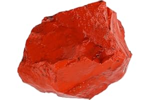 GUJOXILA 1.8"-2.2" Red Jasper Raw Rough Healing Crystals Natural Stones Rocks Gemstones Protection Reiki Tumbling Cabbing Divination Meditation Fountain Stone 1pcs
