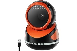 Tera Barcode-Scanner Freisprech Omnidirektional: Desktop 1D 2D QR USB Kabelgebunden Einstellbarer Winkel Barcode-Lesegerät für POS Supermarkt Einzelhandelsgeschäft Mobile Zahlung Modell 9800