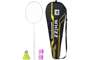 BAIHUALIN WHiZZ Carbon Graphite Badminton Racket, Lightweight Badminton Racquet for Training, Excercise, School Sports, Incl. Shuttlecock, Grip Tape & Carrying Bag