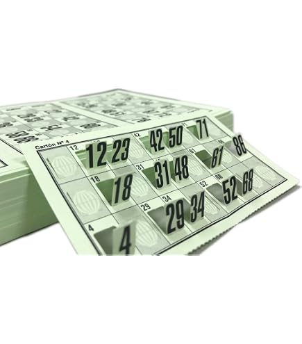 BINGO SOCIAL 900 Cartones Troquelados De Bingo – 450 Cartones Diferentes Con Doble Numeración, Ideales Para Fiestas Y Eventos – Sin Necesidad De Bolígrafo