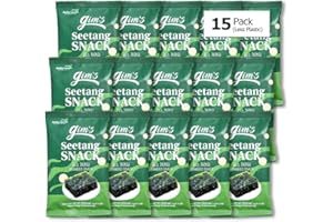 ‎JEOLLANAMDO THE KITCHEN OF KOREA Gerösteter Seetang Snack ohne Plastikschale 4g x 15er | Natürlich, vegan & ohne künstliche Zusatzstoffe | Perfekt für unterwegs & als gesunde Beilage