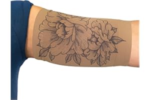 ‎LINPHELLE Linphelle Picc Line Mikrofaser Coverpicc - Armkatheter-Abdeckband aus atmungsaktivem Design-Gewebe, Arm Sleeve ideal für PICCs, Blutzuckermessgerät und Tattoo-Abdeckung, Blume Sand, Größe XL