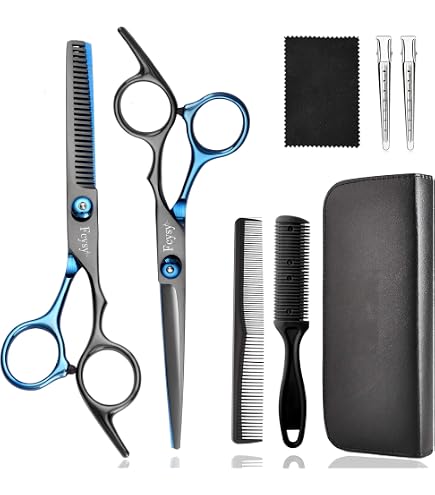 JIESENYU Profi-Friseurscheren Set – Haarschneideschere & Effilierschere, Japanischer Edelstahl, Ergonomisch, Für Salon & Heimgebrauch