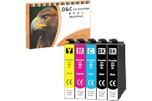 D&C 5X bläckpatroner kompatibla med Epson 603 XL – Workforce WF-2810 WF-2830 WF-2835 WF-2850 DWF, Expression Home XP-2100 Ser