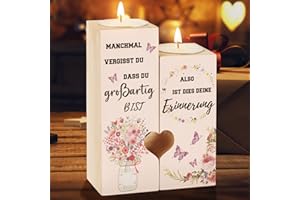 Kerzenständer Geschenke für Frauen, KAAYEE Herzförmiger Kerzenhalter Geburtstagsgeschenk Weihnachten für Beste Freundin Mädchen Kollegen, Geschenke für Mama Tochter Schwester (Erinnerung)