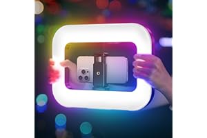 STOREBAO RGB Photography Light Mobile Phone Video Light with 48 FX Modes, 2500K-8500K Colour Temperature, 8000mAh Battery, Bluetooth & Mobile Phone Holder
