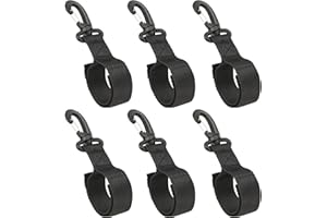 MSKS 6-Pack Heavy-Duty Storage Straps with 6 Carabiners - Hook and Loop Extension Cord Organizer, Holder, and Cord Wrap for Home, RV, Workshop, and Boat Use
