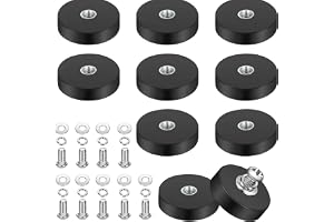 Forhandy 10 stycken 22 mm magnet med gänga M4 platt tråd | Magnet gummerad med 5,8 kg vidhäftningsförmåga för kamerarullar ve