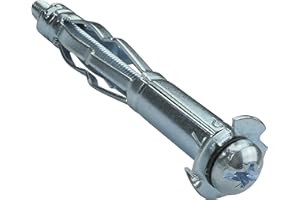 AERZETIX - C49946 - Lot de 25 - Cheville d'expansion Ø10x65mm - pour plaques de plâtre corps creux - avec vis M5x72mm - fixation en cloison sèche