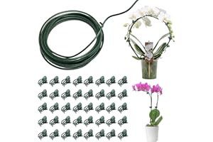 W RXKIOCS 1 Pièces DIY Tuteurs pour Plantes Tuteur Plante Interieur avec 40 Clips de Support pour Plantes Tuteur Tomate Tuteur Plante Grimpante Tuteur Plante pour Plantes Convient aux Roses Pivoines Lys Vignes