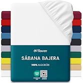 Flowen Jersey Fitted Sheet 160 x 190 cm 100% Cotton 150 g/m&sup2; | Fitted Sheet with Elastic Rubber Perimeter Deep Pocket 30 cm |
