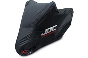 JDC Telo Copri Moto 100% Impermeabile - ULTIMATE HEAVY DUTY (Extra Heavy Duty, Fodera Felpata, Resistente al Calore, Cuciture Sigillate) - XL
