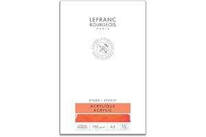 Lefranc Bourgeois Studio Carta Acrilico 190 g - Blocco A4-15 Fogli