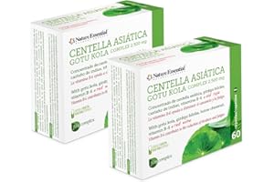 Nature Essential | Centella Asiática Complex 2500 mg | 60 Cápsulas (Pack 2 Unidades) | Con Castaño de Indias, Vid Roja y Ginkgo Biloba