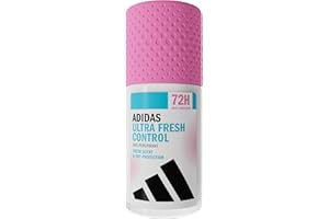 ‎ADIDAS adidas Ultra Fresh Control Anti-Transpirant Deodorant Roll-On für sie, 72 Stunden Schweiß-Schutz, Duft mit zitrischen, minzigen und blumigen Noten, vegane Formel ohne Alkohol, 50ml