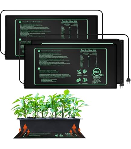 2 Pièces Tapis Chauffant Pour Plantes, 21W Tapis Chauffant Pour Semis