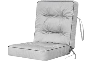 Bjird Bankauflage für Gartenmöbel, Gartenbank, Polsterauflage für Hollywoodschaukel, Auflagen für Gartenschaukelkissen, Sitzkissen, Stuhlauflage, Indoor/Outdoor - Aschgrau - 50 cm (1 Stück)